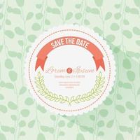 save the date circular frame vector