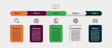 Workflow in a square format is applicable to business, education, trade or other organizations. infographic desing. vector