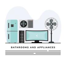 Appliances banner template vector