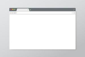 vector de pantalla del navegador web en la pantalla de la computadora para buscar información a través de sitios web en Internet