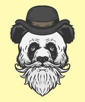 panda old man vector