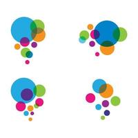 Bubble colorful logo images vector