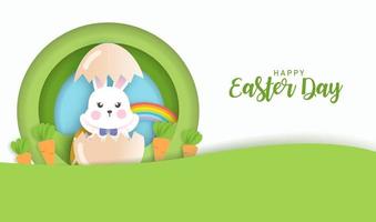 Easter day background and banner vector