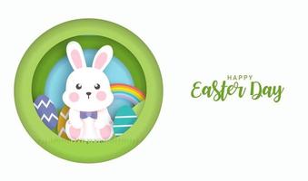 Easter day background and banner vector