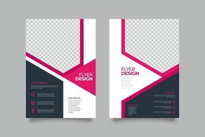 Business flyer template with space for text and photo vector