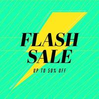 Diseño de plantilla de banner de venta flash, oferta especial de gran venta. Banner de oferta especial de fin de temporada. vector