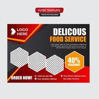 Burgers restaurant flyer template vector