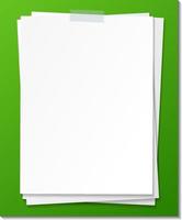 Empty paper note template stick with tape vector