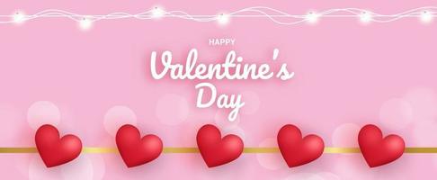 Valentine's day sale banner. vector