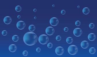 Blue bubbles background, vector design, abstract art