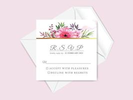 beautiful and elegant floral hand drawn wedding invitation card