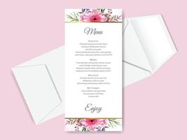 beautiful and elegant floral hand drawn wedding invitation card