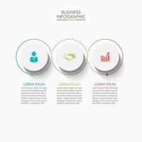 Infographic Thin Line Design Template With 3 Options vector