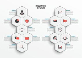 plantilla de infografía vectorial con etiqueta de papel 3d. concepto de negocio con 10 opciones. para contenido, diagrama, diagrama de flujo, pasos, partes, infografías de línea de tiempo, flujo de trabajo, gráfico vector