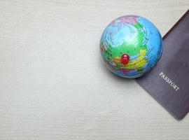 Globe and passport photo