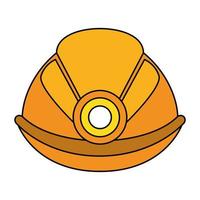 Worker helmet with light symbol vector