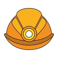 Worker helmet with light symbol vector