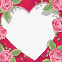 Blooming Rose Love Background vector