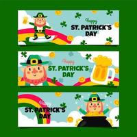 Leprechaun Banner Set vector