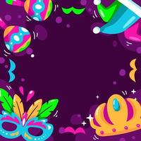 Mardi Gras with Purple Background vector