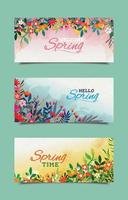 plantillas de banner de primavera de armonía vector