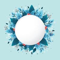 Nature Floral with Blue Background vector