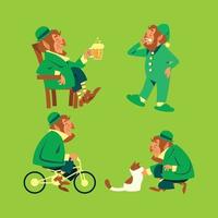 Leprechaun Character Activities Set vector