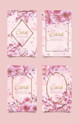 Cherry Blossom Card Templates Collection