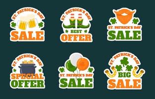 St. Patrick's Day Marketing Sticker Collection vector