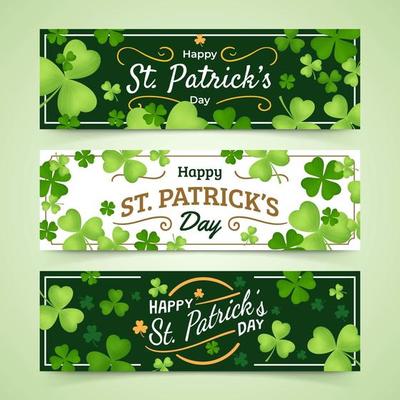Banner St Patrick's Day with Green Color
