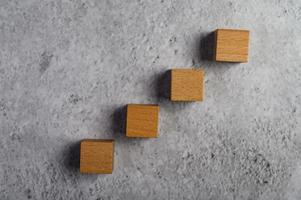 Wooden blocks, used for domino games photo