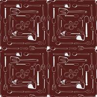 kitchen tools pattern seamless background vector