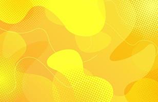 Dynamic fluid geometric yellow abstract background vector