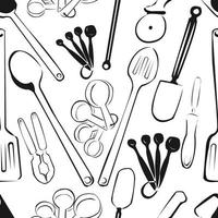 kitchen tools pattern seamless background vector