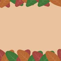 leaf border card with copy space vector