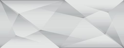 low poly grey and white background design with geometric triangles vector