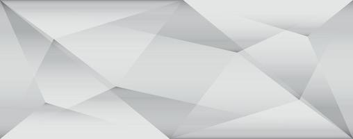 low poly grey and white background design with geometric triangles vector