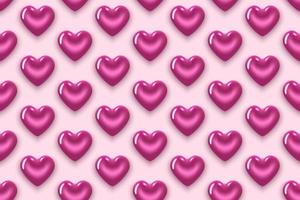 pattern with pink purple hearts vector
