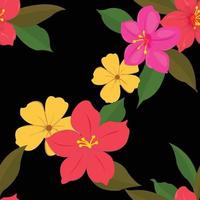 flower cute pattern seamles background vector