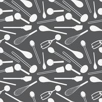 kitchen tools pattern seamless background vector