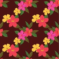 flower cute pattern seamles background vector