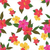 flower cute pattern seamles background vector