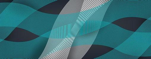 3D modern line wave curve abstract background vector