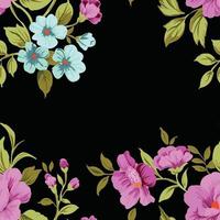 flower cute pattern seamles background vector