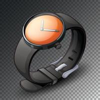 reloj negro aislado vector