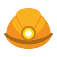 Worker helmet with light symbol vector