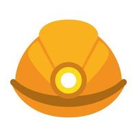 Worker helmet with light symbol vector