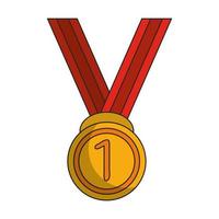First place medal award symbol isolated