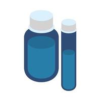 medicine bottle and test tube vector