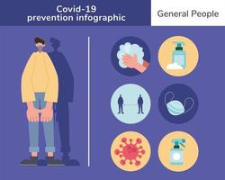 banner de prevención de coronavirus vector